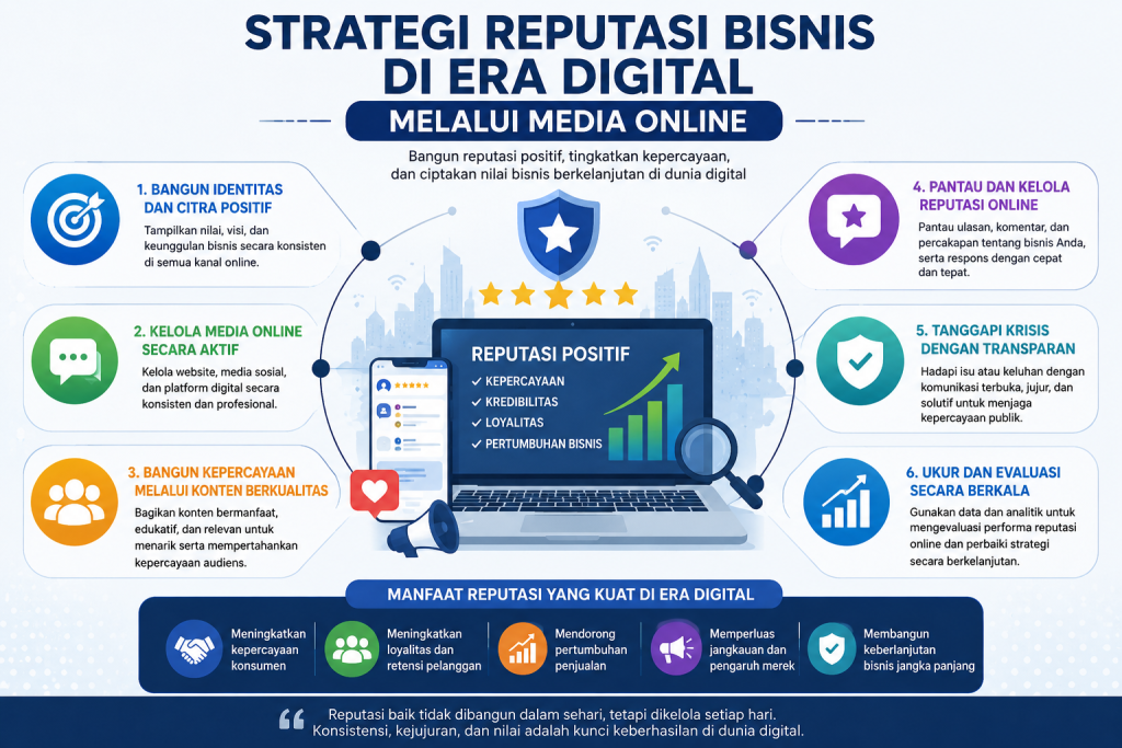 Reputasi Bisnis di Era Digital: Strategi Membangun Kepercayaan Melalui Media Online